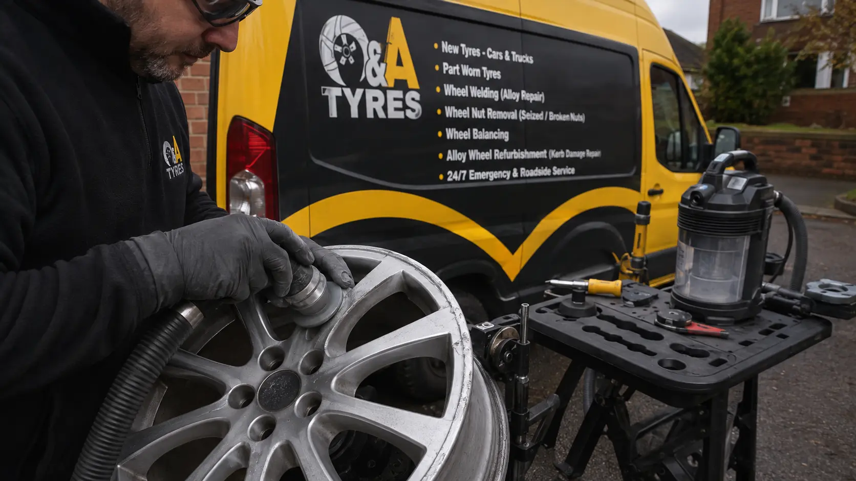 Alloy wheel refurbishment and kerb damage repair in Stockport