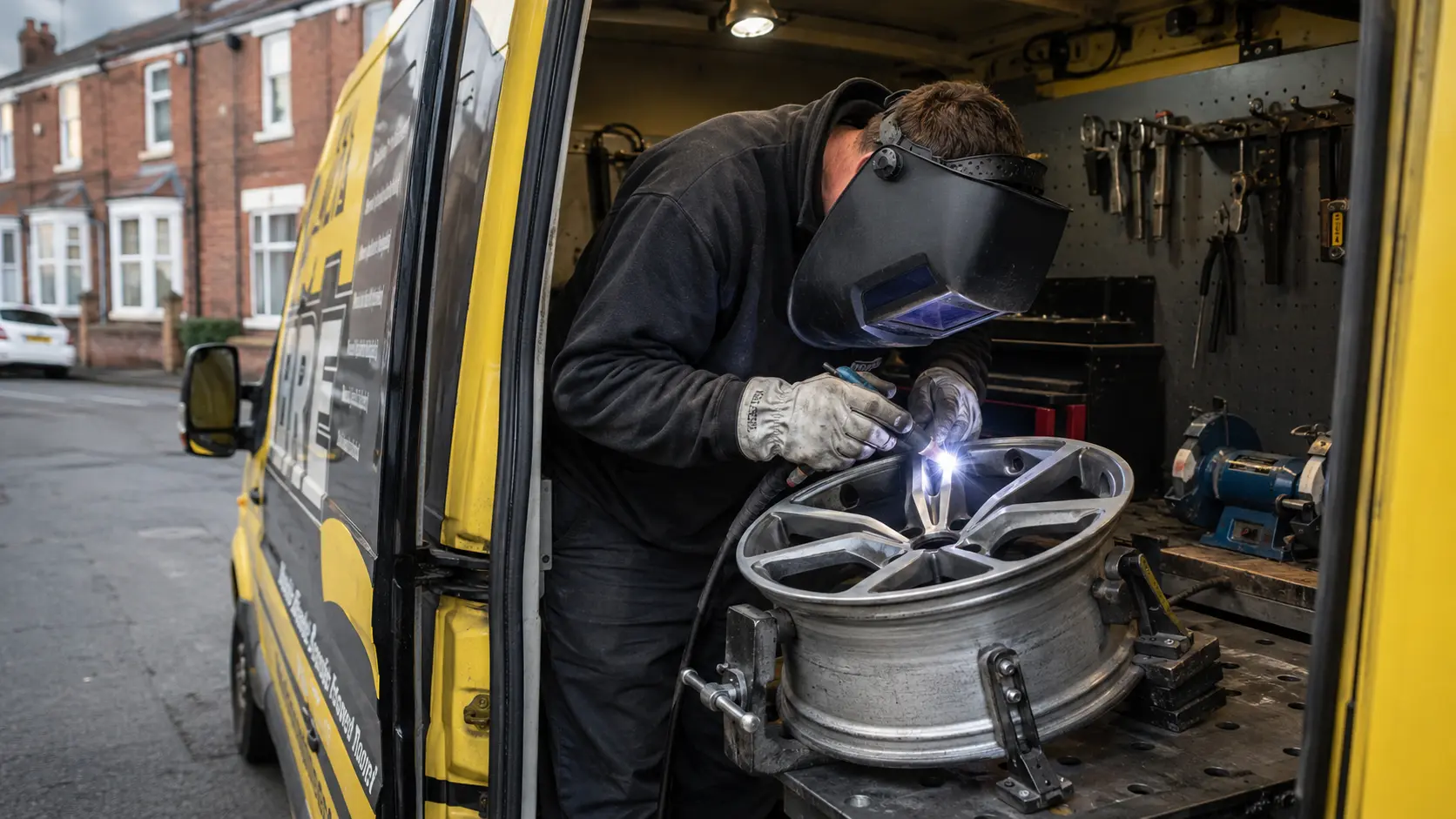 Cracked alloy wheel welding service in Stockport